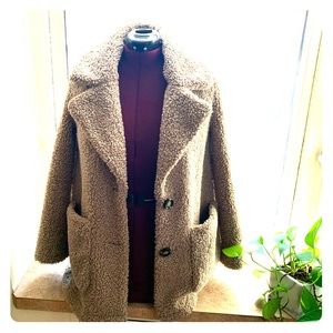 Zara Fleece/Shearling Coat (Size XS)
